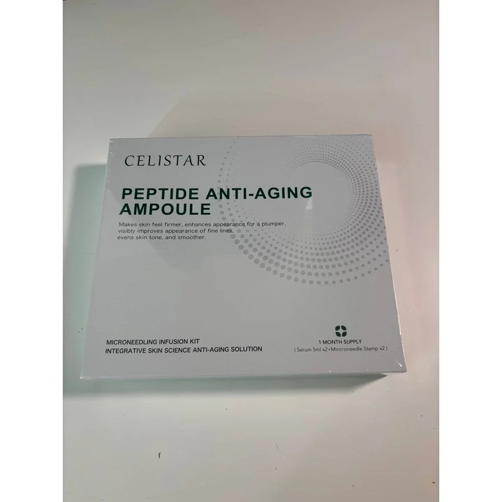 NEW Celistar Peptide Anti-Aging Ampoule Microneedling Infusion Kit 1 Month